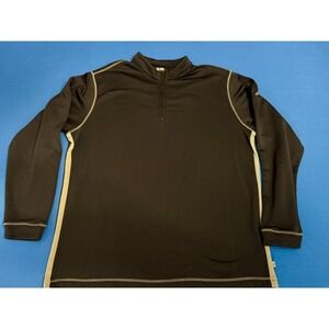 Adidas Golf XL Black Quarter Zip‎ Pullover Long Sleeve Shirt Men's Athletic Top